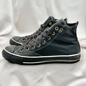 Converse Chuck Taylor All-Star Black Leather Hi-Top Sneakers 1J854 - Men’s Sz 7